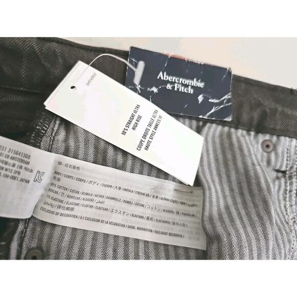 Abercrombie & Fitch ~Woman 37/24S~Brown Ultra High Rise Straight Jean Curve Love - Picture 7 of 16